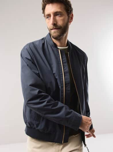 Baumwoll Leichtblouson Marine