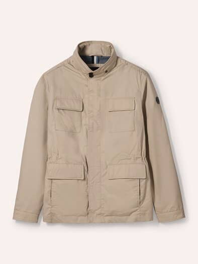 Multitaschen Jacke Beige