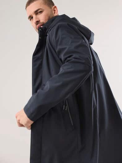 Microfaser Langjacke Marine