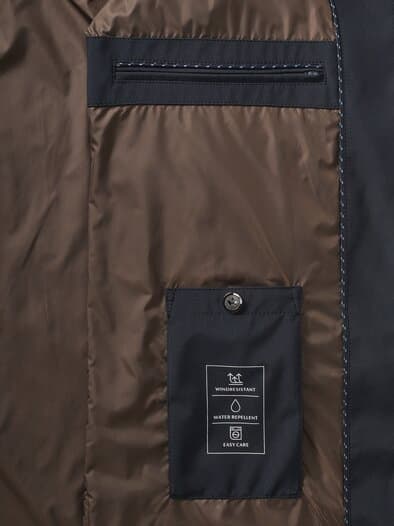 Microfaser Langjacke Marine