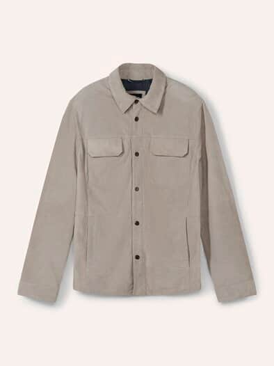 Velourslederhemdjacke Kitt