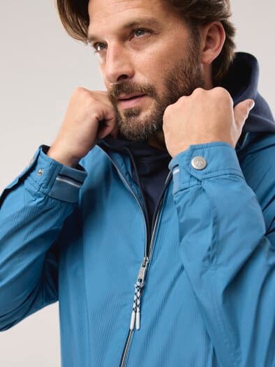 Microfaser Leichtblouson Mittelblau