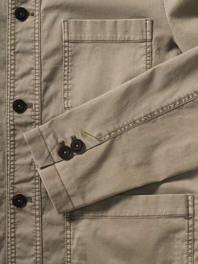 Baumwoll Hemdjacke Beige