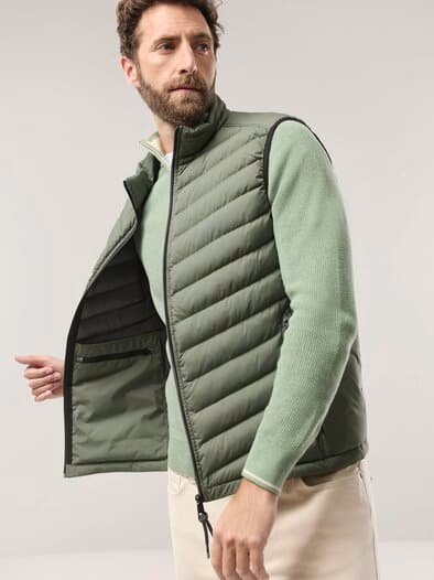 Klima Leichtsteppweste Khaki