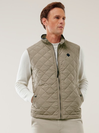 Ultrasonic Leichtsteppweste Beige
