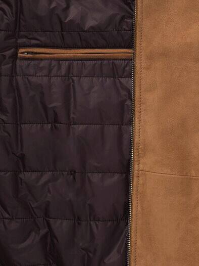 Blouson aus Ziegenvelours Cognac