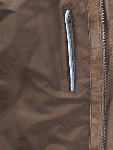 Steppjacke aus Ziegenvelours Beige