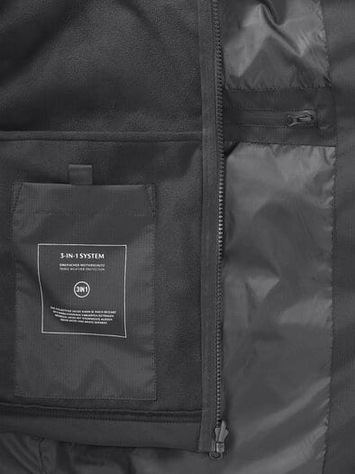 Softshelljacke mit Aussenweste Schwarz