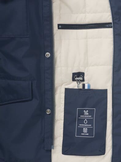 Wärmende Langjacke mit 9 Taschen Marine