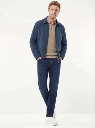 Wasserabw. Blouson aus Microfaser Marine