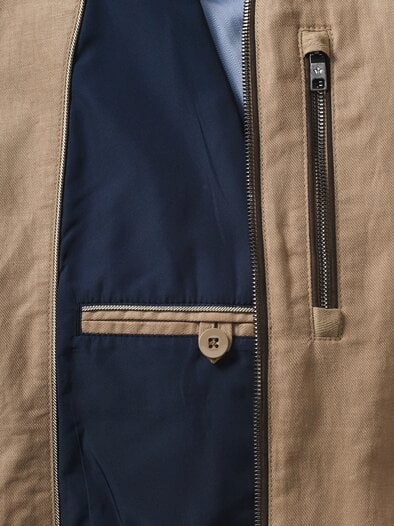 Leinenblouson Leicht und Luftig Latte