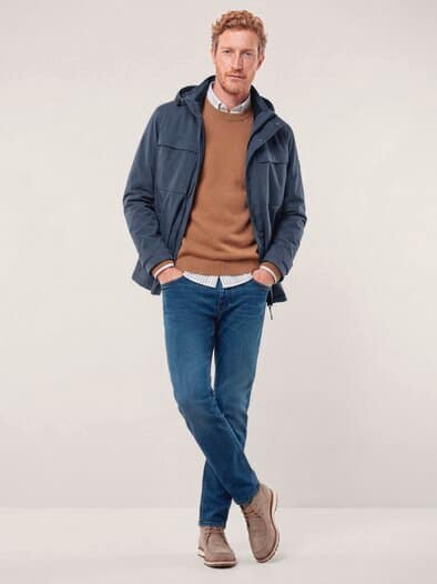 Wasserdichte Funktionsjacke Marine
