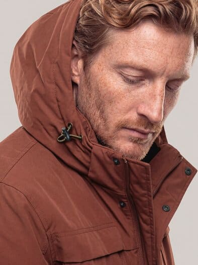 Wasserdichte Funktionsjacke Rotbraun