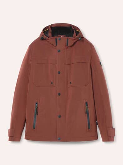 Wasserdichte Funktionsjacke Rotbraun