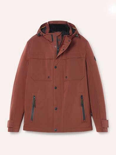 Wasserdichte Funktionsjacke Rotbraun