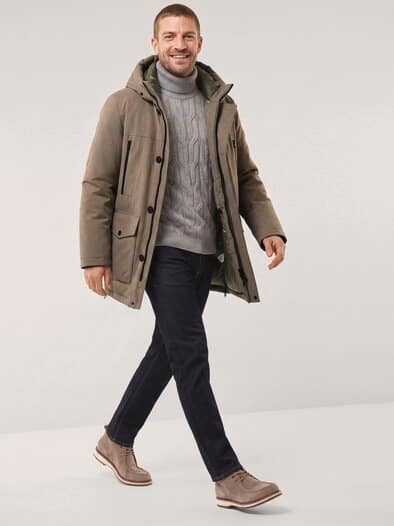 Wasserdichter Thermoparka Beige