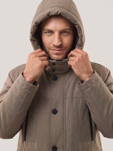Wasserdichter Thermoparka Beige