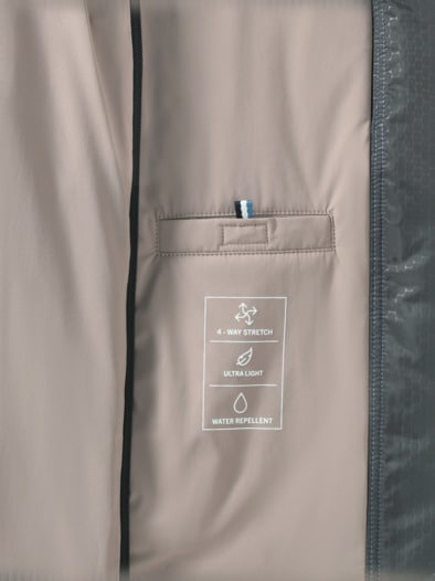 Daunen Hybrid Weste Beige
