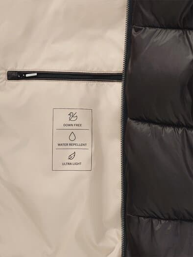 Leichte Steppjacke mit Thermozone Dunkelbraun