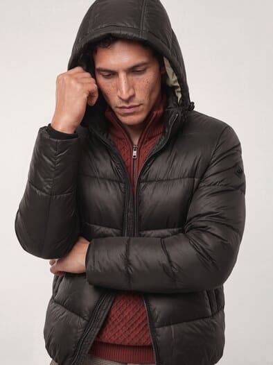 Leichte Steppjacke mit Thermozone Dunkelbraun