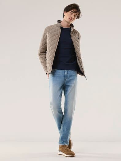 Ultrasonic Leichtsteppjacke Beige