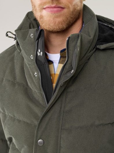 Cord Steppjacke Oliv