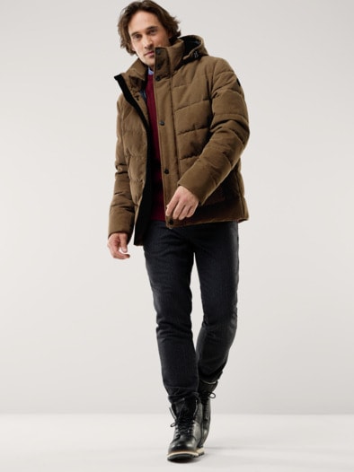 Cord Steppjacke Camel