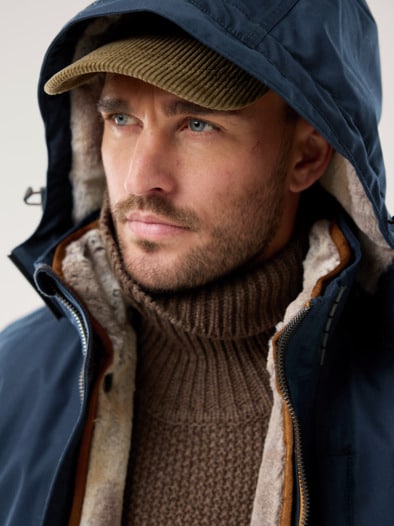 Aquastop Winterjacke Marine