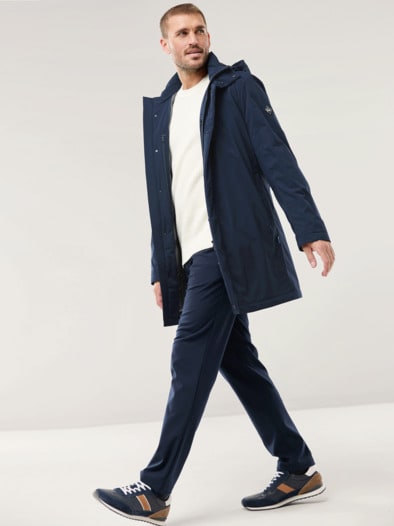 Aquastop Daunen Hybrid Jacke Marine