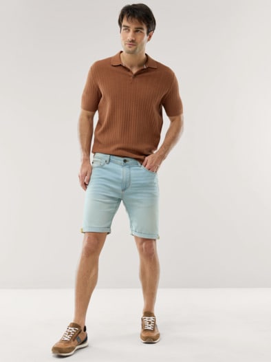 Jogger-Jeans Shorts Bleached