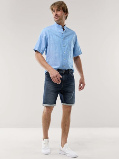Jogger-Jeans Shorts Dark Blue