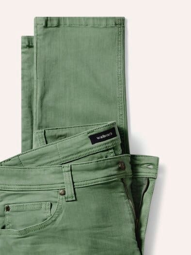 Coloured Jeans Lindgrün