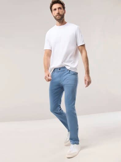 Coloured Jeans Rauchblau