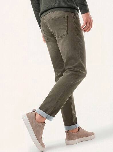 Jogger-Jeans Superstretch Oliv