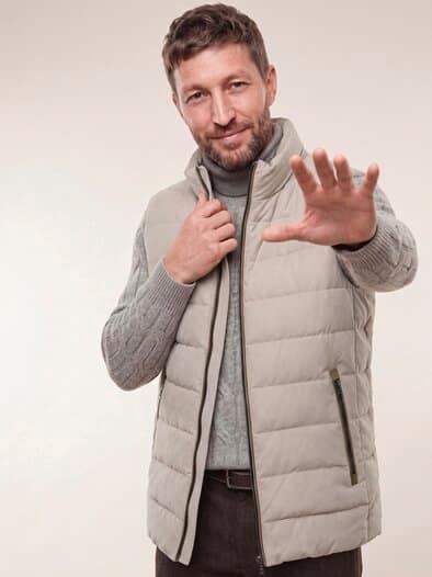 Steppweste in Veloursoptik Natur