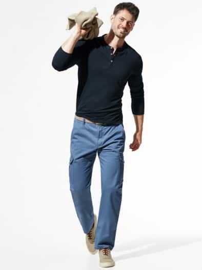 Extraglatt Gürtel-Cargo Mittelblau