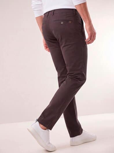 Chino aus Baumwollstretch Bordeaux