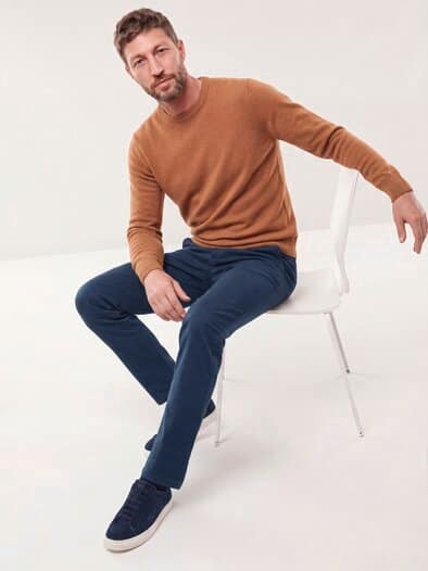 Chino aus Baumwollstretch Dunkelblau