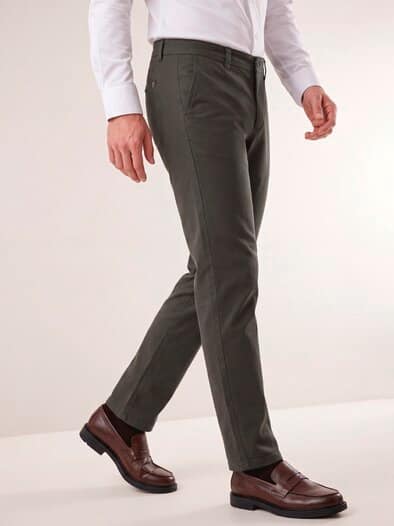 Chino aus Baumwollstretch Dunkelbraun