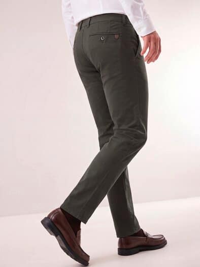 Chino aus Baumwollstretch Dunkelbraun