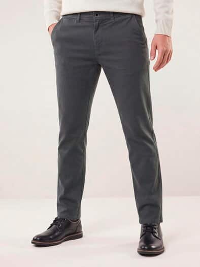 Chino aus Baumwollstretch Dunkelgrau