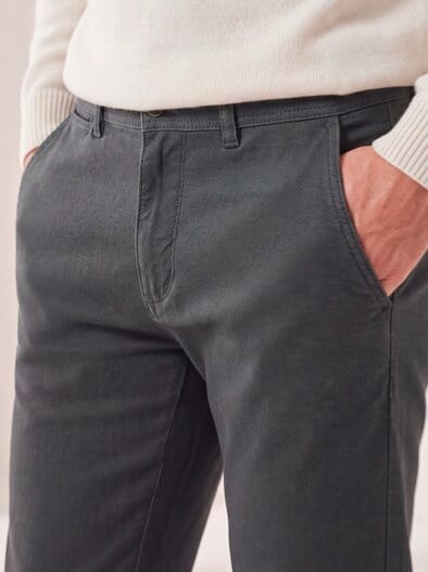 Chino aus Baumwollstretch Dunkelgrau