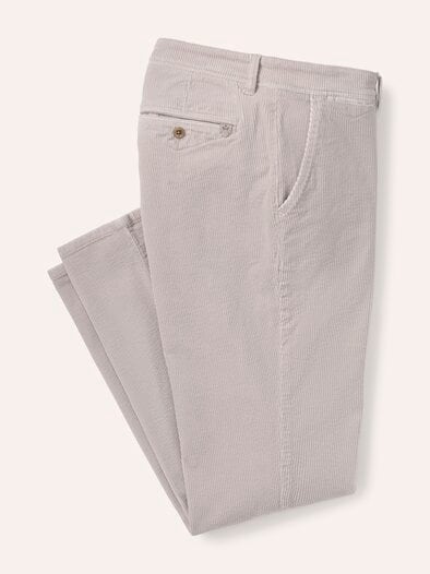 Cordhose aus weicher Baumwolle Offwhite