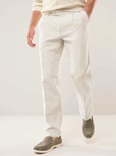 Premium Leinen-Chino Natur