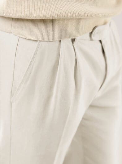 Premium Leinen-Chino Natur