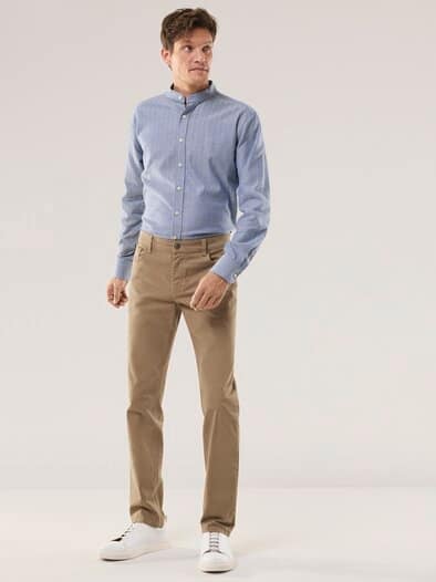 Baumwoll Five-Pocket Karamell