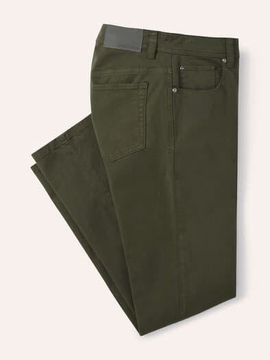 Baumwoll Five-Pocket Oliv