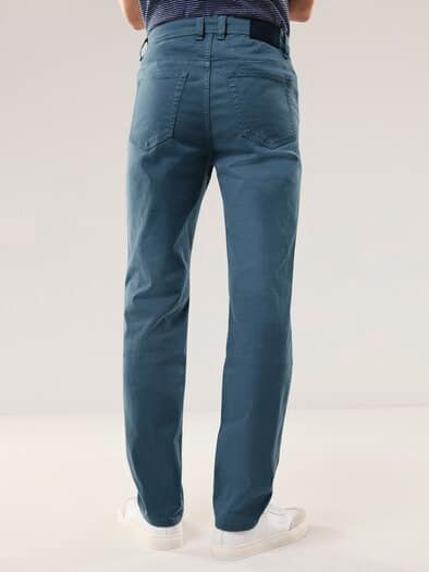 Baumwoll Five-Pocket Jeansblau
