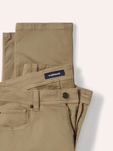 Baumwoll Five-Pocket Maisgelb