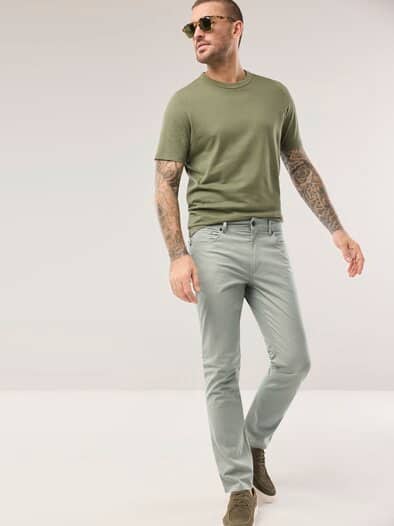 Ultraleicht Baumwoll Five-Pocket Salbei